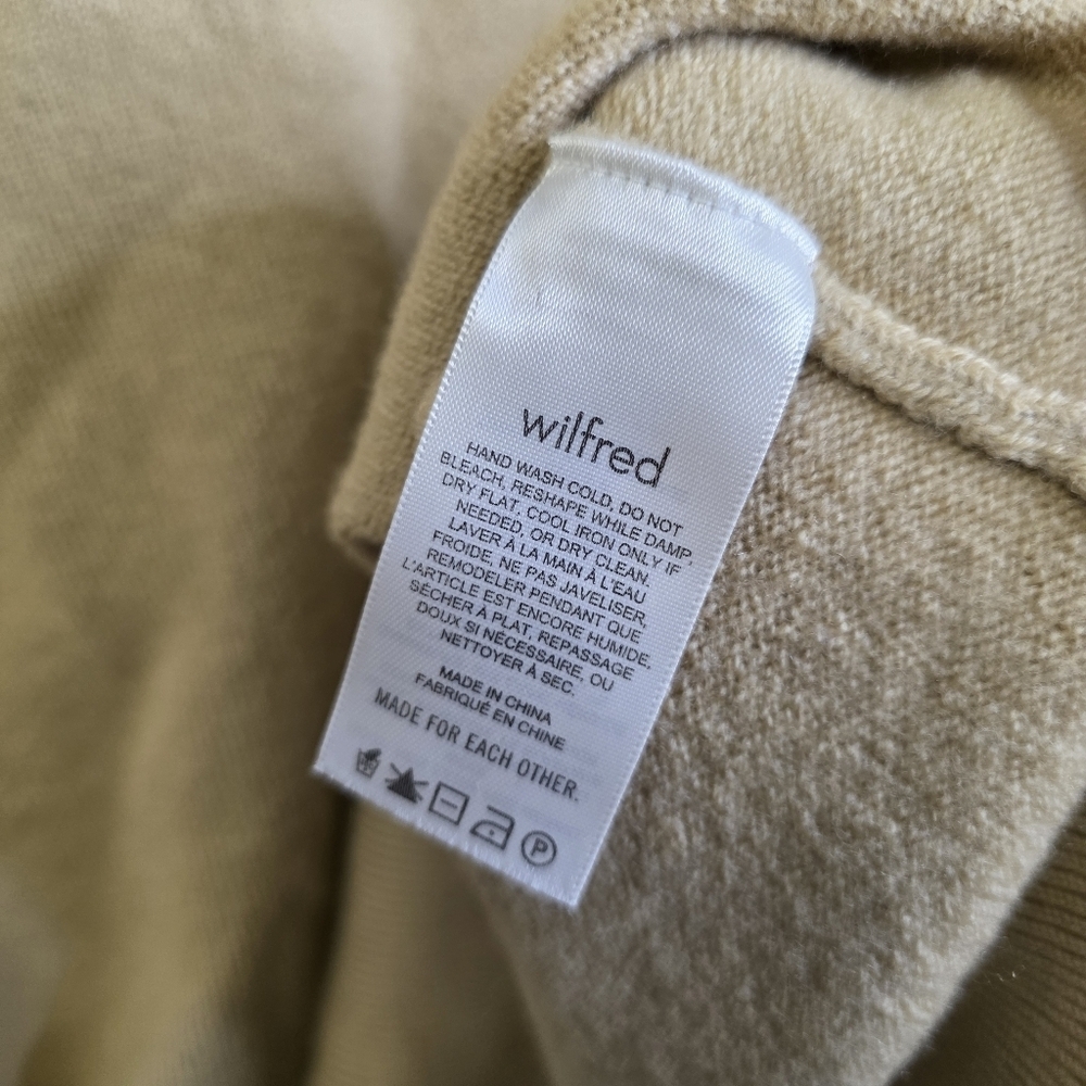 Wilfred  mock neck Knit extra fine merino wool pullover - Picture 5 of 9